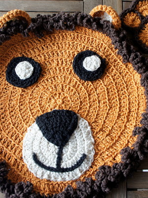 Souplast de croche leão em barbante -souplbarb026