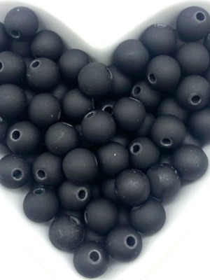 Bolinhas 10mm mesclada vermelha com preto - 100gramas