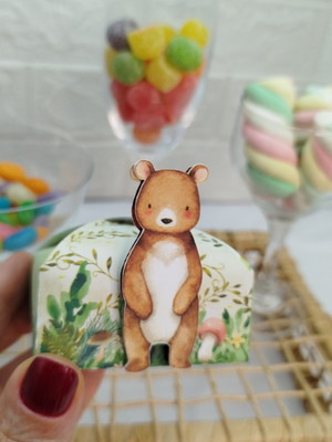 Caixinha para doces bosque encantado ursinho 3d