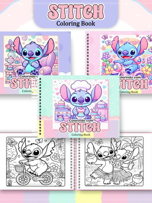 Livro de colorir stitch