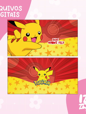 Arquivo digital -estojo ziper - pokemon - 01