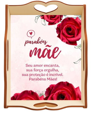 10 bandeja dia das mães em mdf sublimado.