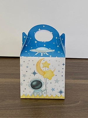 Caixa quadrada com alça - astronauta