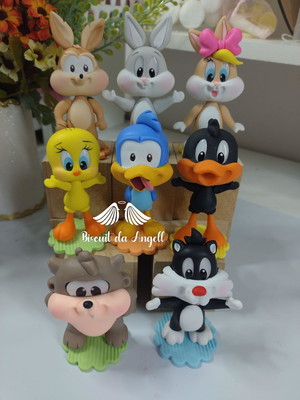 Baby looney tunes em biscuit kit 8 unidades