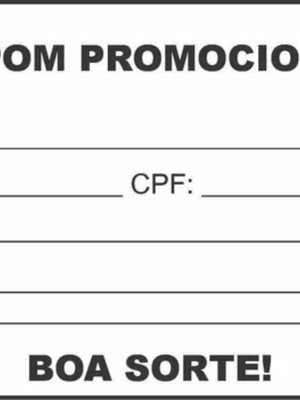 Kit com 10 blocos de cupom para sorteio com 100 folhas cada