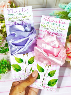 Cartão touca cetim dia das mães papelaria personalizada