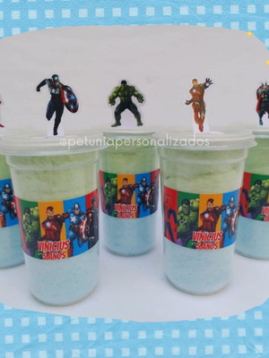 Algodão doce no copo - vingadores
