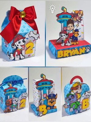 Patrulha canina 30 caixas personalizadas lembrancinhas