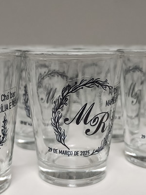 Copo dose shot de vidro rótulo personalizado sem embalagem
