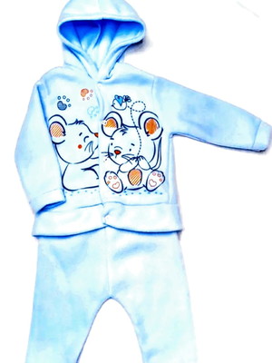 Conjunto soft com capuz bebê quentinho e macio! menino ??