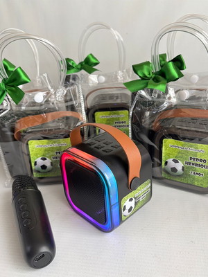Karaoke com microfone/bluetooth - futebol
