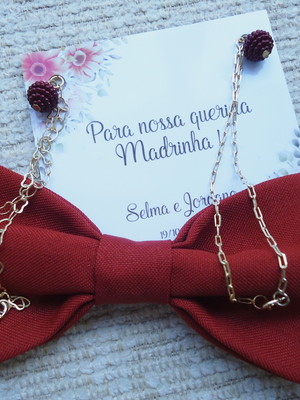 Kit terracota pulseiras folheadas e gravatas padrinhos