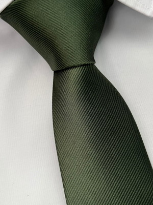 Kit 05 gravatas verde oliva semi slim