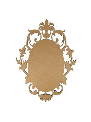 Kit com 6 molduras em mdf oval lisa francesa kitplm002