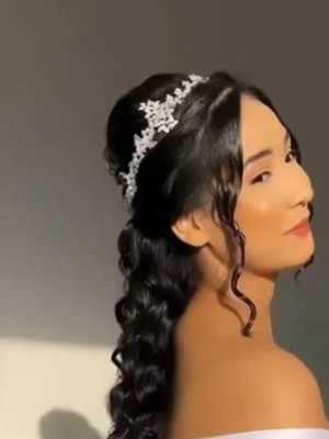 Tiara kate- grinalda de cristais para noivas