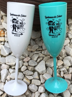 Taça de champanhe personalizada - verso grátis