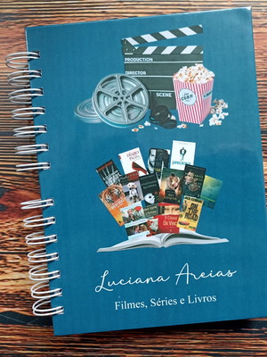 Caderno livros, filmes e séries