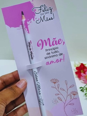 Card com lápis dia das mães