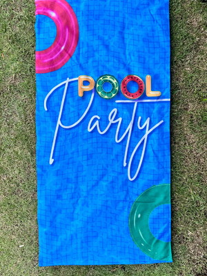 Toalha de praia com sua arte personalizada 210g minimo 30un