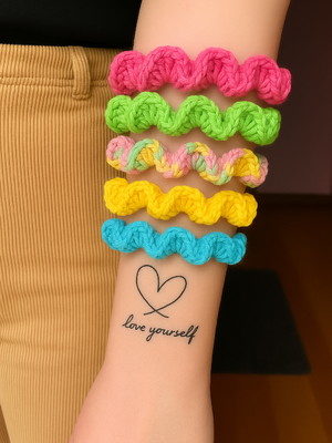 Scrunchie viva - scrunchie em crochê