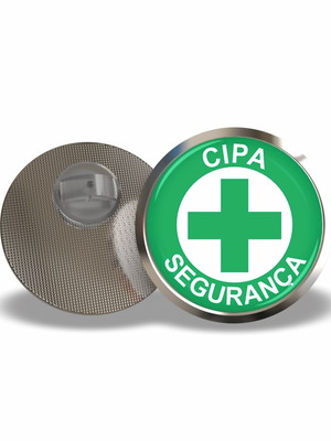 Pin boton broche cipa segurança resinado (25mm) - 30 uni