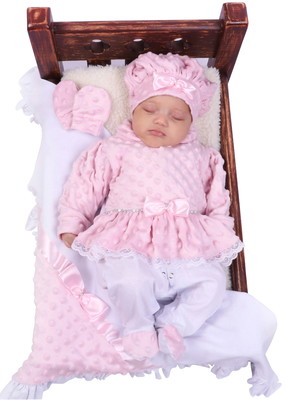 Saída de maternidade menina aconchego sofia soft rosa