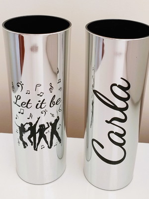 Copo long drink metalizado personalizado