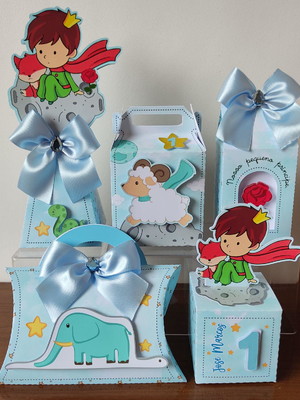 Kit personalizados pequeno príncipe 20 caixas