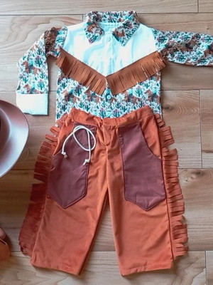 Fantasia conjunto fazendeiro caipira, cowboy, haras, cowntry