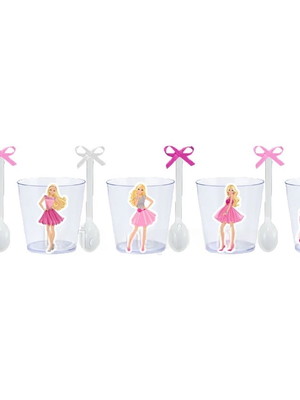 Copinhos com colherzinhas: barbie