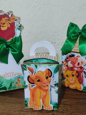 Kit personalizados rei leão 20 caixas