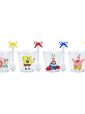 Copinhos com colherzinhas: bob esponja