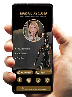 Cartão de visita digital interativo - advocacia