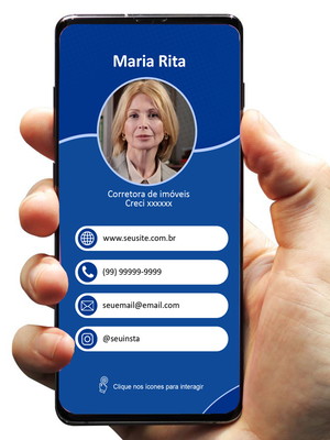 Cartão de visita digital interativo corretor de imóveis