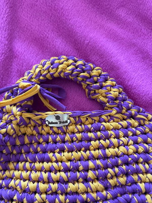 Bolsa handmade de fio de malha