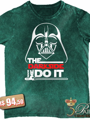 Camiseta dark side em 100% algodão premium marmorizado