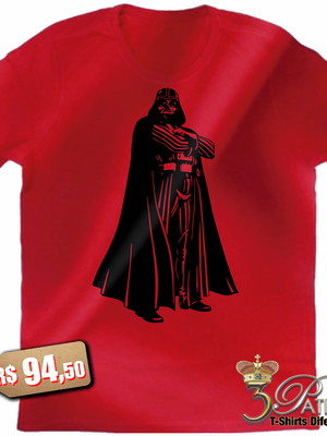 Camiseta darth vader em 100% algodão premium estonado