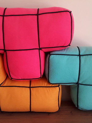 Trio almofadas tetris