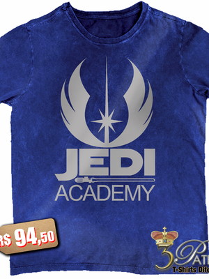 Camiseta jedi academy em 100% algodão premium marmorizado