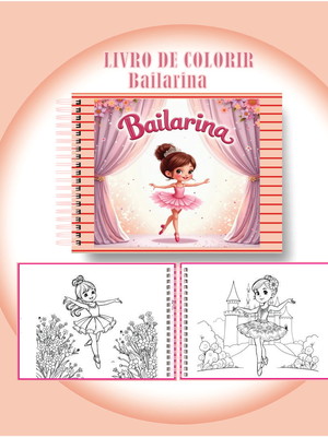 Arquivo digital livro de colorir bailarina encantada