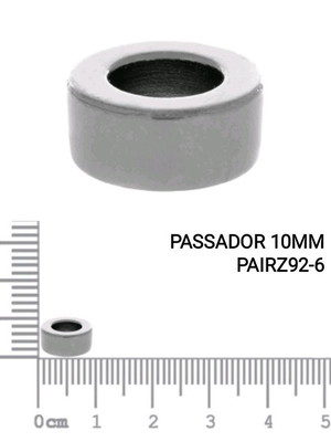 Passador liso 10mm prateado (a partir de 02 unid)