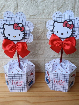 Centro de mesa hello kitty