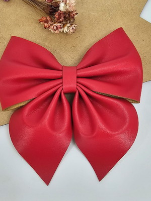 Laço lonita com ponta inverno - vermelho