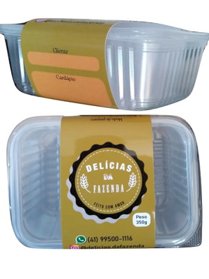 1000 cintas p/ marmitas ( papel 250gr c/ película protetora)