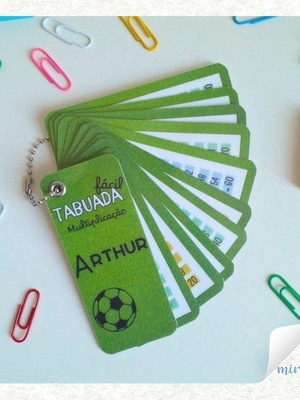 Tabuada personalizada - multiplicação ou divisão - futebol