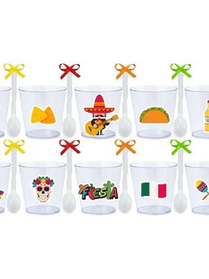 Copinhos com colherzinhas: festa mexicana