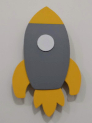 Luminária foguete decorar quarto bebe tema espaço