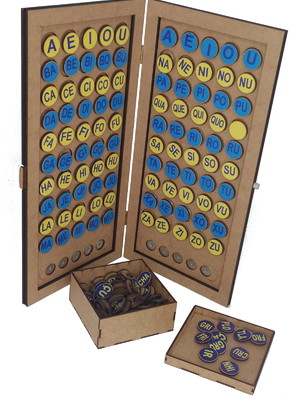 Kit silabário (sílabas simples + caixa com sílabas complexas