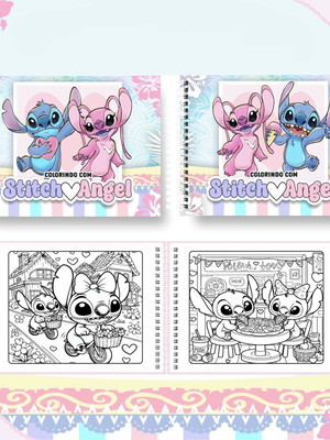 Livro de colorir lilo e angel - tamanho a5