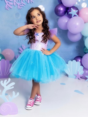 Vestido sereia, fantasia sereia, vestido ariel